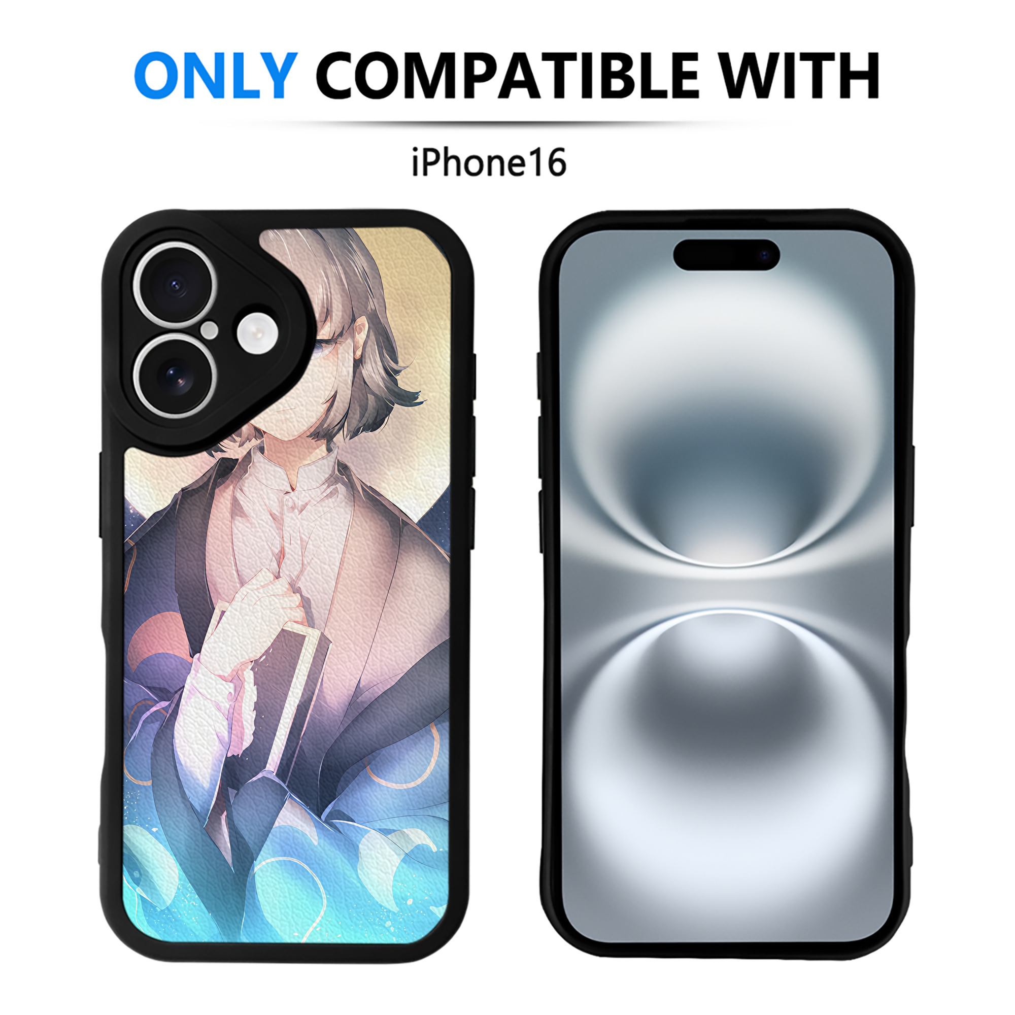 （画像用） 文豪ストレイドッグス Bungo Stray Dogs 【iPhone 16シリーズ対応】シリコンスマホケース（レザー調） 材質：シリコン